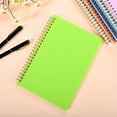 thumbnail image 1 of ERDOUY 3 Pack Spiral Notebook - A5 Lined Cute Notebook Inches Plastic Waterproof Cover, 60 Sheets/120 Pages - Journals for Study and Notes，Green, 1 of 3