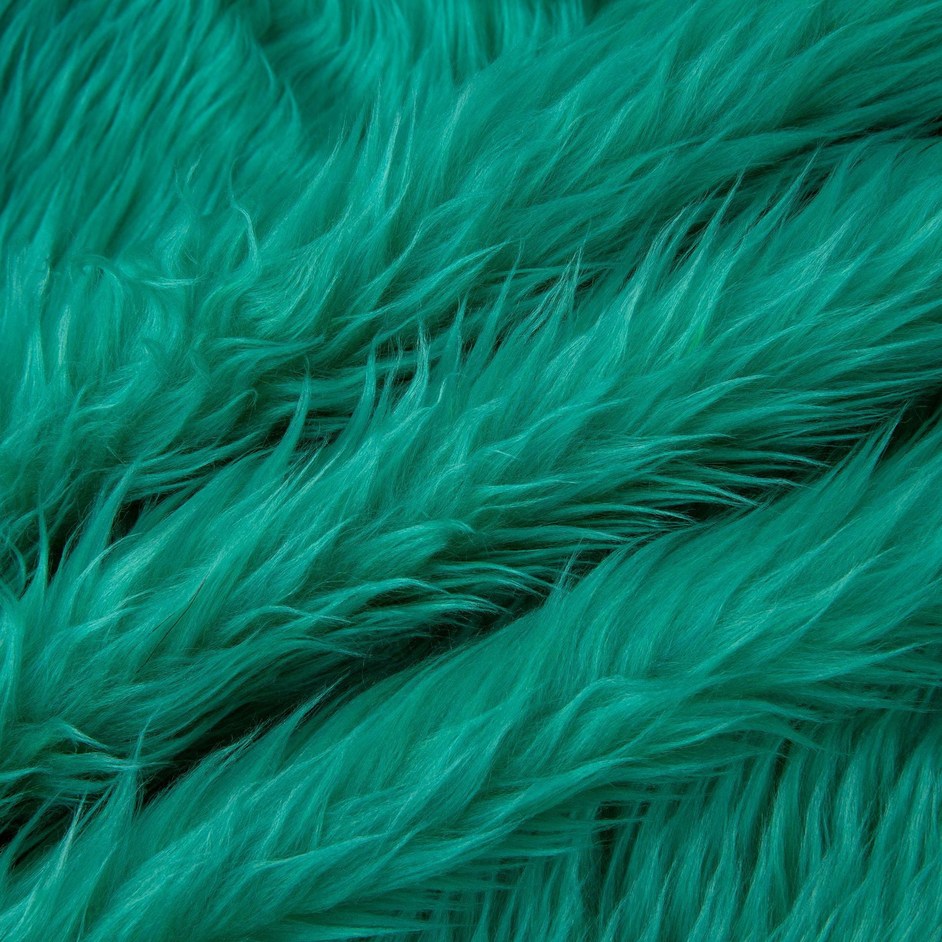 ERDOUY 36x63 Inch Faux Fur Fabric, Ultra-Thick Plush Fluffy Textile for DIY Sewing, Costumes & Dolls,Blue Green