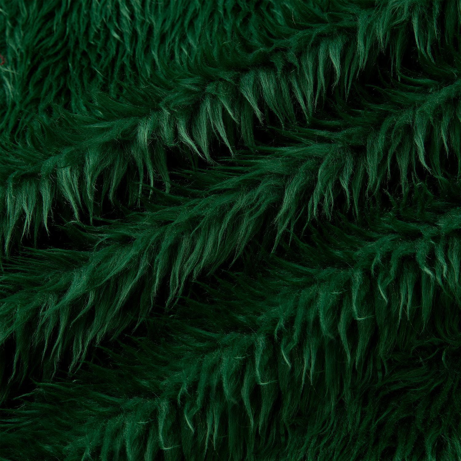 ERDOUY 36x63 Inch Faux Fur Fabric, Ultra-Thick Plush Fluffy Textile for DIY Sewing, Costumes & Dolls,Dark Green A