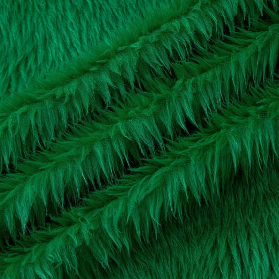 ERDOUY 36x63 Inch Faux Fur Fabric, Ultra-Thick Plush Fluffy Textile for DIY Sewing, Costumes & Dolls,Dark Green