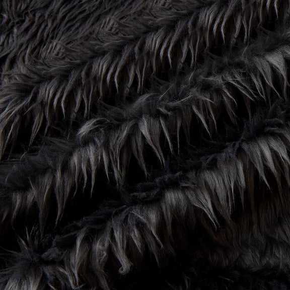 ERDOUY 36x63 Inch Faux Fur Fabric, Ultra-Thick Plush Fluffy Textile for DIY Sewing, Costumes & Dolls,Dark Grey