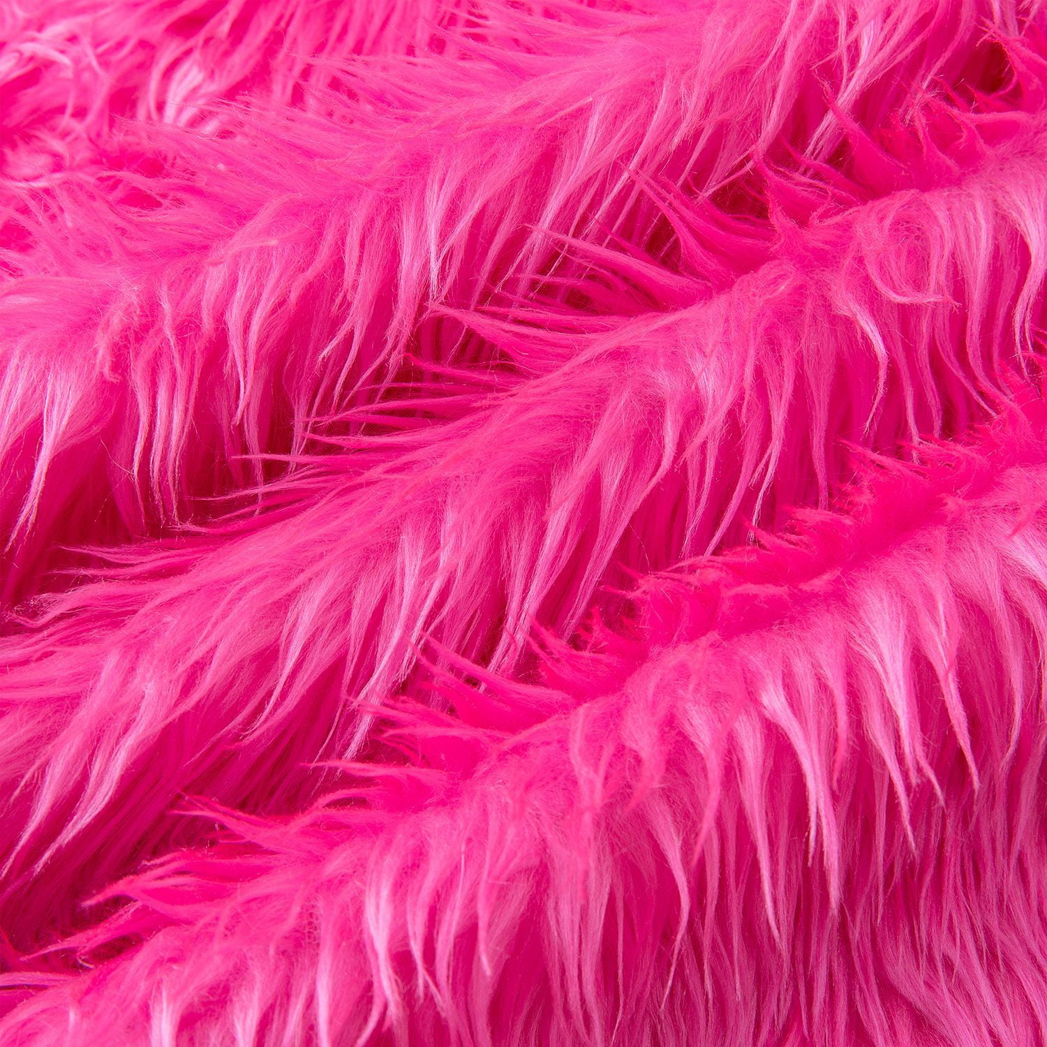 ERDOUY 36x63 Inch Faux Fur Fabric, Ultra-Thick Plush Fluffy Textile for DIY Sewing, Costumes & Dolls,Dark Pink