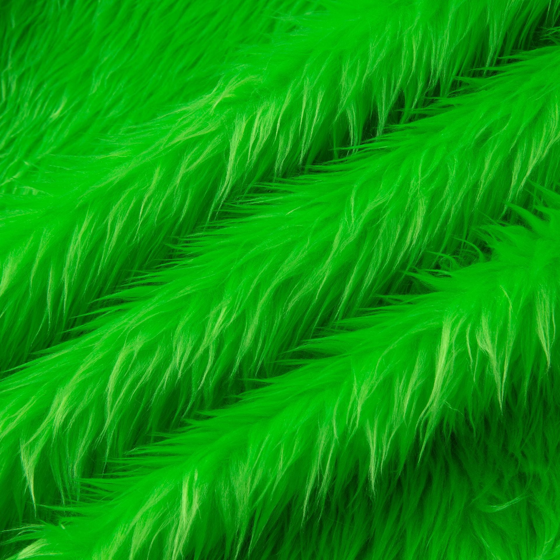ERDOUY 36x63 Inch Faux Fur Fabric, Ultra-Thick Plush Fluffy Textile for DIY Sewing, Costumes & Dolls,Green A