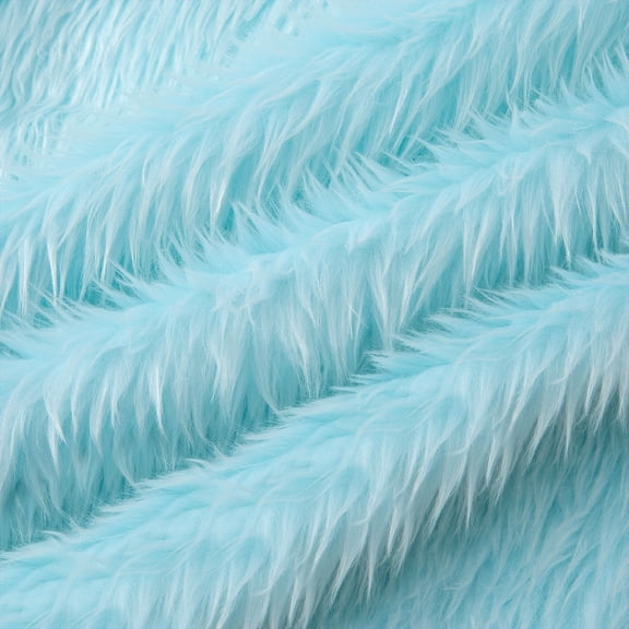 ERDOUY 36x63 Inch Faux Fur Fabric, Ultra-Thick Plush Fluffy Textile for DIY Sewing, Costumes & Dolls,Light Blue A