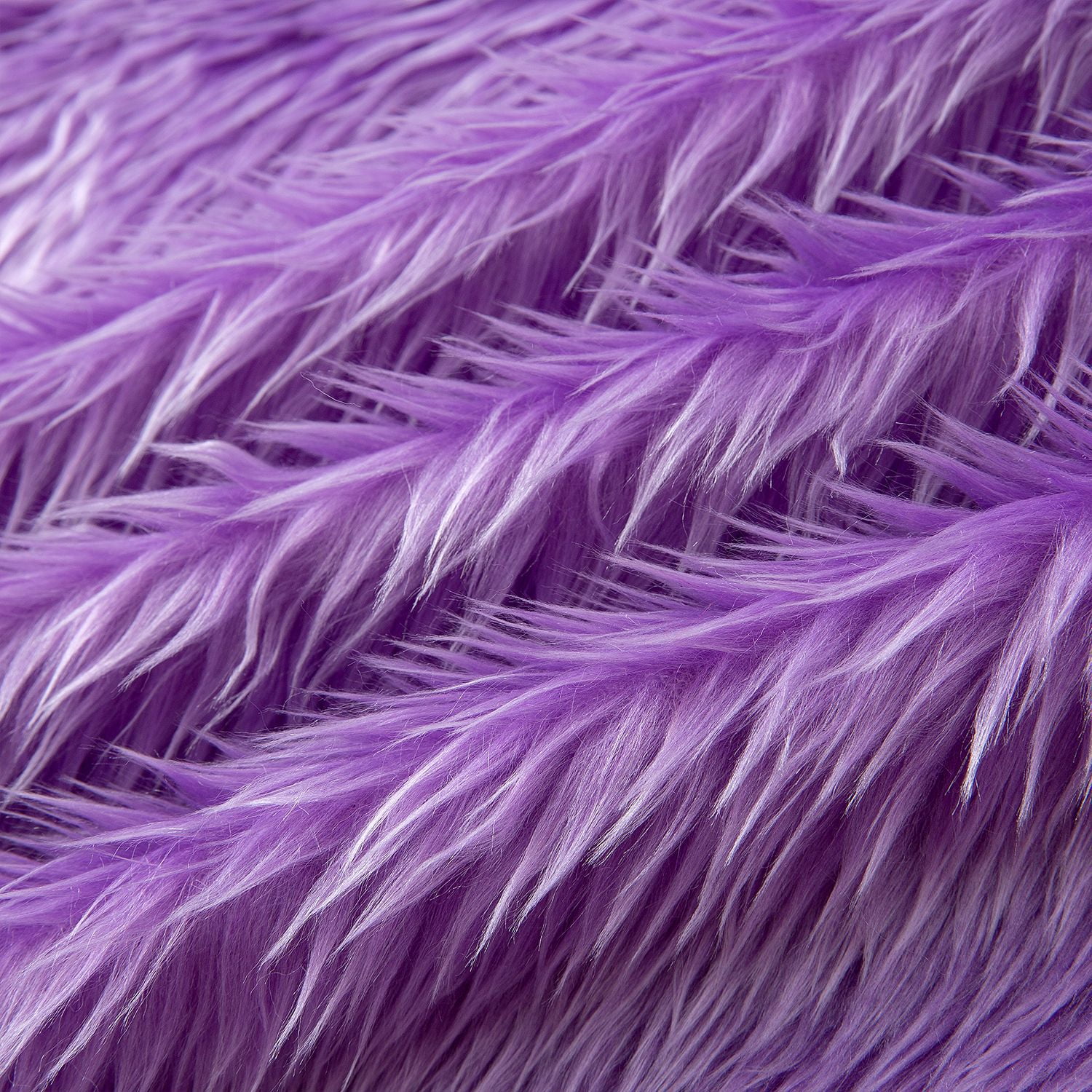 ERDOUY 36x63 Inch Faux Fur Fabric, Ultra-Thick Plush Fluffy Textile for DIY Sewing, Costumes & Dolls,Light Purple A