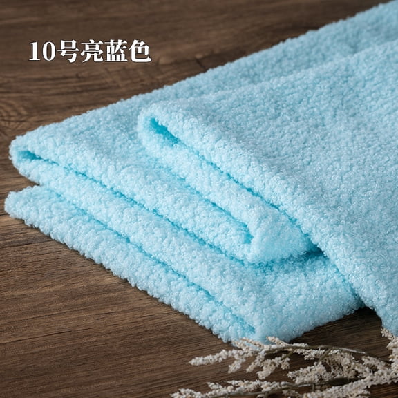 ERDOUY 36x63 Inch Imitation Sheepskin Faux Fur Fabric, Soft Plush Craft Material Ideal for DIY Projects, Sewing & Throw Pillow Making,Blue
