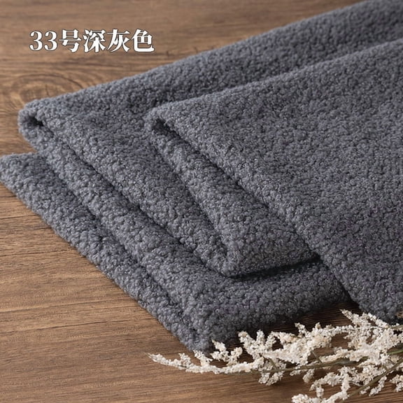 ERDOUY 36x63 Inch Imitation Sheepskin Faux Fur Fabric, Soft Plush Craft Material Ideal for DIY Projects, Sewing & Throw Pillow Making,Dark Grey