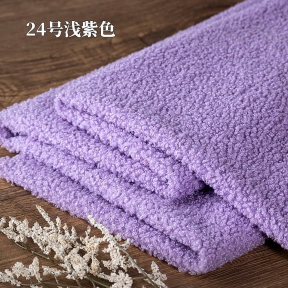 ERDOUY 36x63 Inch Imitation Sheepskin Faux Fur Fabric, Soft Plush Craft Material Ideal for DIY Projects, Sewing & Throw Pillow Making,Light Purple