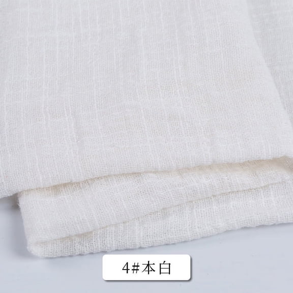 ERDOUY 39" 53" Soft Breathable Cotton Linen Fabric, Premium Sewing Material for Tablecloths, Throw Pillow Covers, Sofa Covers & DIY Apparel Making,White