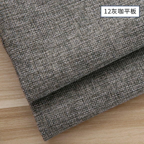 ERDOUY 39*59 Inch Heavy Duty Coarse Linen Style Fabric Cloth, Durable Upholstery Repair Material for Couch Sofa Chair Furniture DIY Projects,Grey Coffee