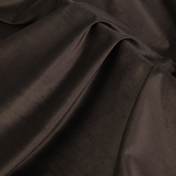 ERDOUY 39" 59" Solid Color Velvet Fabric, Luxe Soft Smooth Sewing & Craft Material for Sofa Covers, Chair Covers, Window Curtains, DIY Apparel & Handmade Crafts, Dark Brown