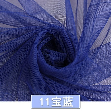 ERDOUY 39" × 63" Breathable Polyester Mesh Netting Tulle Fabric, Versatile Sewing Craft Material for Apparel, Mosquito Nets & DIY Craft Projects, ,Dark Blue