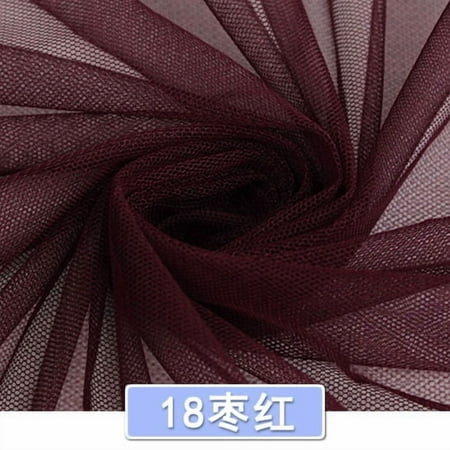 ERDOUY 39" × 63" Breathable Polyester Mesh Netting Tulle Fabric, Versatile Sewing Craft Material for Apparel, Mosquito Nets & DIY Craft Projects, ,Dark Red