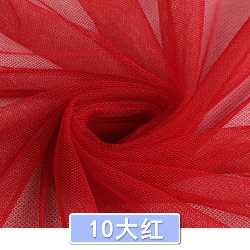 ERDOUY 39" 63" Breathable Polyester Mesh Netting Tulle Fabric, Versatile Sewing Craft Material for Apparel, Mosquito Nets & DIY Craft Projects, ,Red