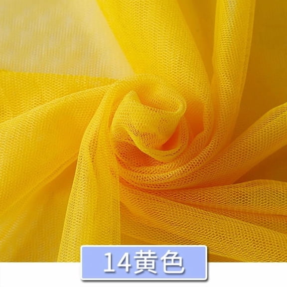 ERDOUY 39"  63" Breathable Polyester Mesh Netting Tulle Fabric, Versatile Sewing Craft Material for Apparel, Mosquito Nets & DIY Craft Projects, ,Yellow