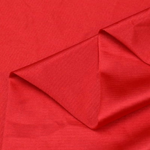 ERDOUY 39*63in Premium Elastic Knitted Lining Fabric, Ultra-Soft Breathable Textile Ideal for Clothing, Formal Attire, Performance Wear & Dresses, Red