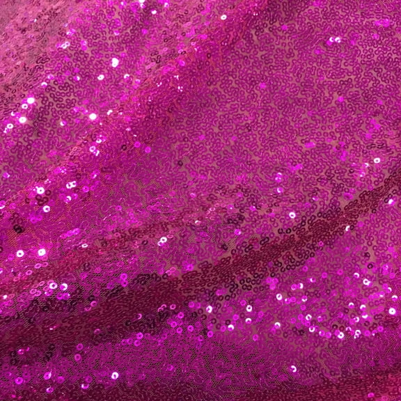 ERDOUY 39"x53" Colorful 3mm Sequin Fabric, Sparkle Sequined Material for Stage Curtains & Performance Costumes,Rose Purple