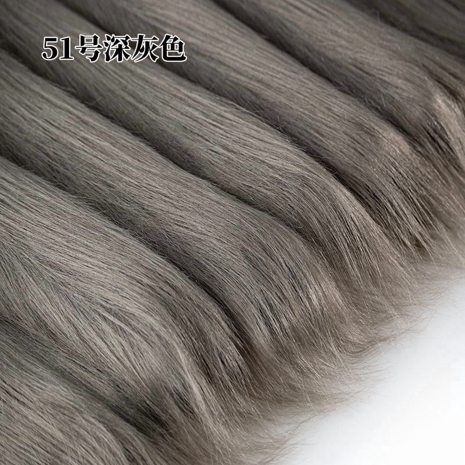 ERDOUY 39"x71" Faux Fur Fabric, Christmas Fluffy Fuzzy Shaggy Synthetic ...