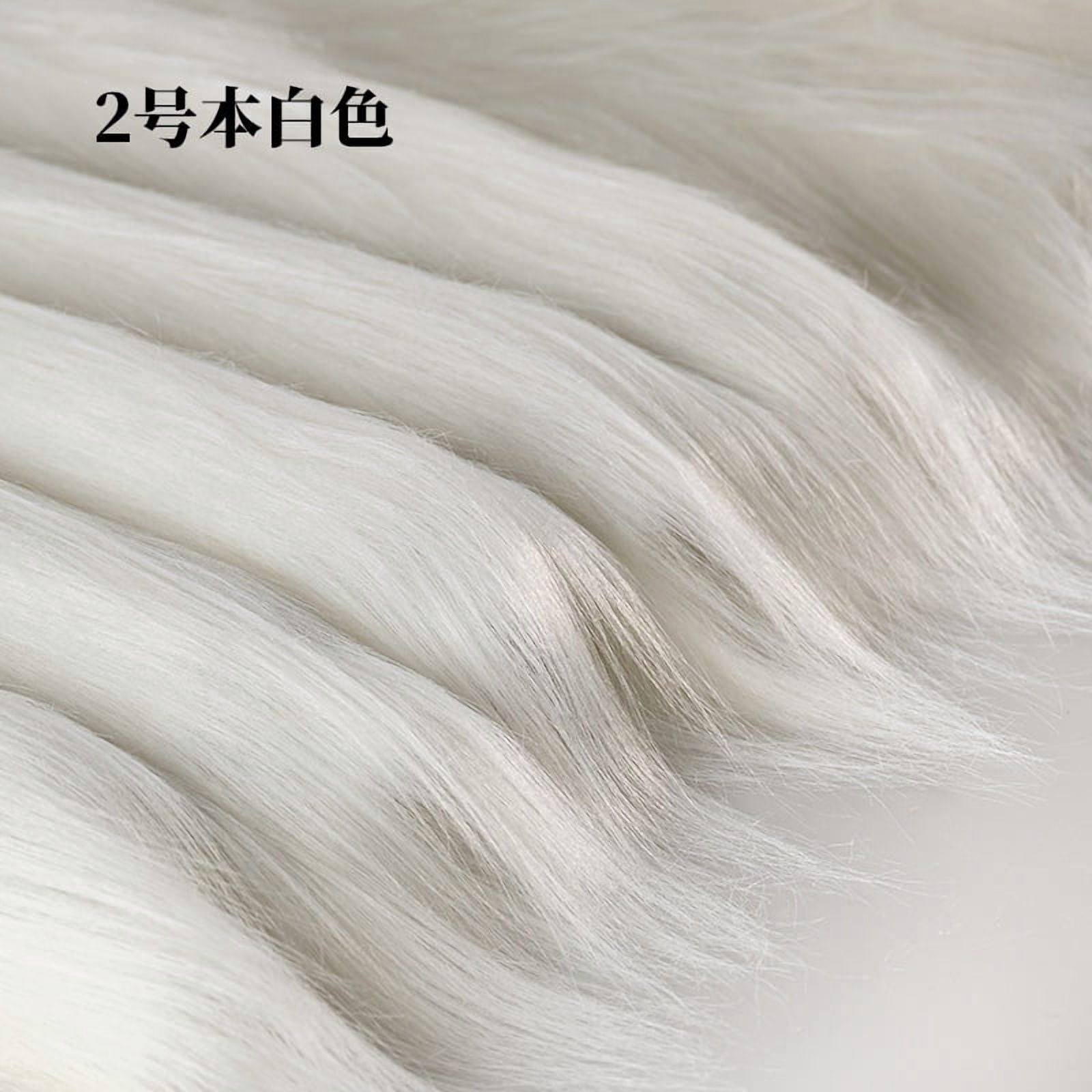 ERDOUY 39"x71" Faux Fur Fabric, Christmas Fluffy Fuzzy Shaggy Synthetic Plush Fake Fur Cuts Ideal for Sewing DIY Winter Costumes, Miniature Dolls, Rugs Mats & Gift Crafts,Color 2