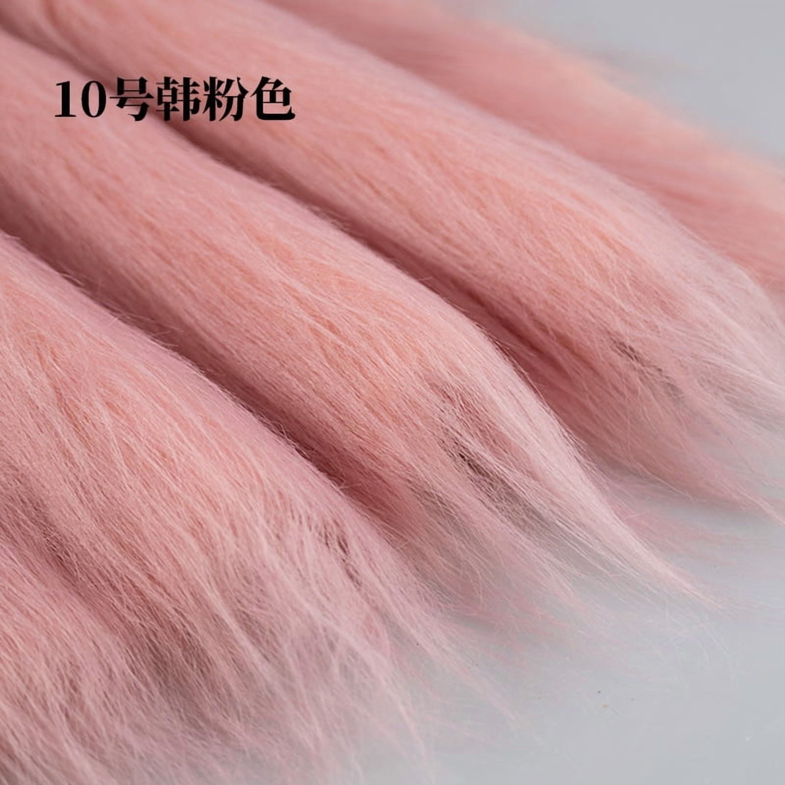 ERDOUY 39"x71" Faux Fur Fabric, Christmas Fluffy Fuzzy Shaggy Synthetic Plush Fake Fur Cuts Ideal for Sewing DIY Winter Costumes, Miniature Dolls, Rugs Mats & Gift Crafts,Color 8