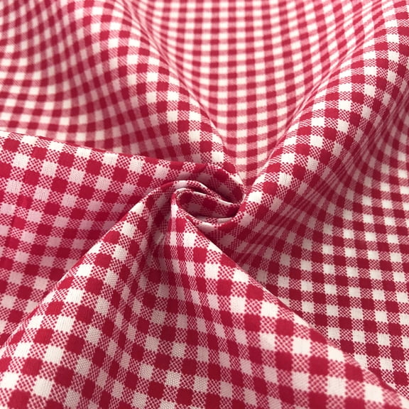 ERDOUY 39x59 Inch Checkered Decorative Polyester Fabric, Versatile Multi-Use Material for Photography Backdrops, Tablecloths, Curtains & Home Decor Projects, Red