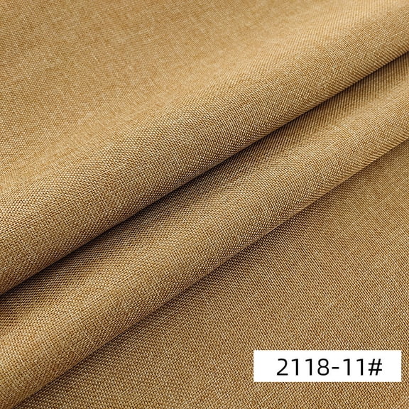 ERDOUY 39x59 Inch Solid Color Linen Look Polyester Fabric, Versatile Material for Sofa Covers, Pillow Cushions, Tablecloths & Home Decor,Dark Yellow