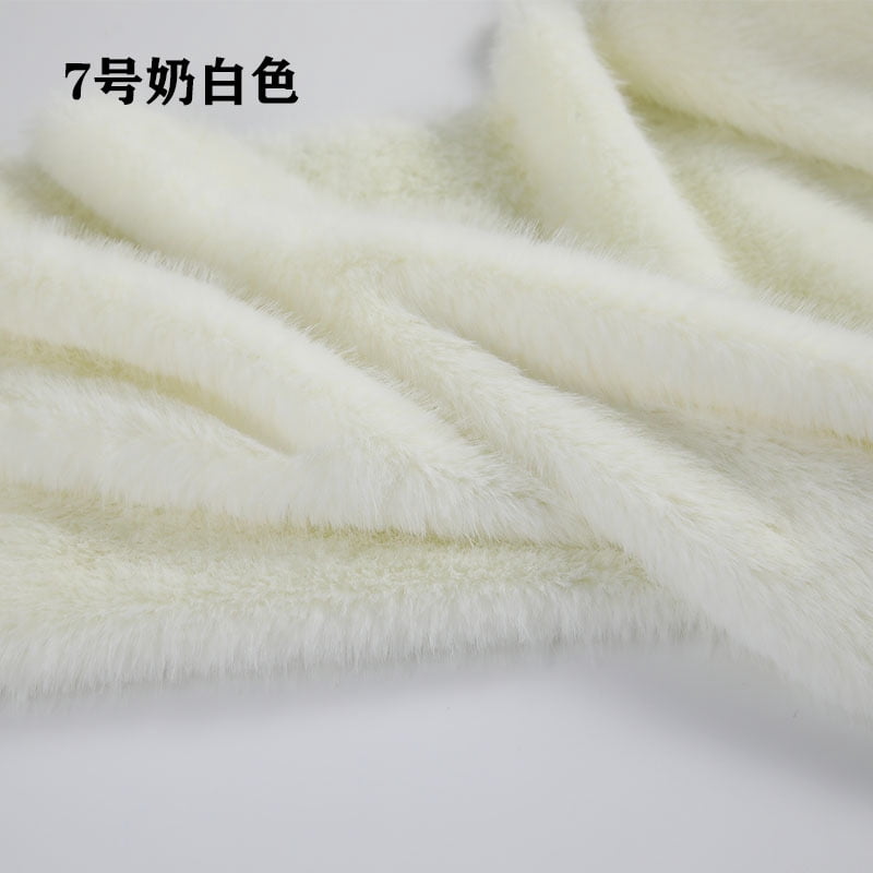ERDOUY 39x63 Inch Short Pile Faux Fur Fabric, Soft Smooth Plush Material for Sewing, Crafts, Hobby Projects & DIY Craft Strips,Beige