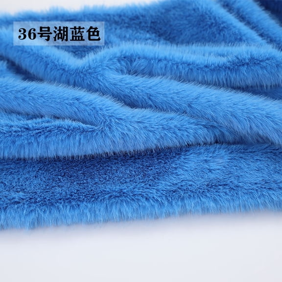 ERDOUY 39x63 Inch Short Pile Faux Fur Fabric, Soft Smooth Plush Material for Sewing, Crafts, Hobby Projects & DIY Craft Strips,Blue