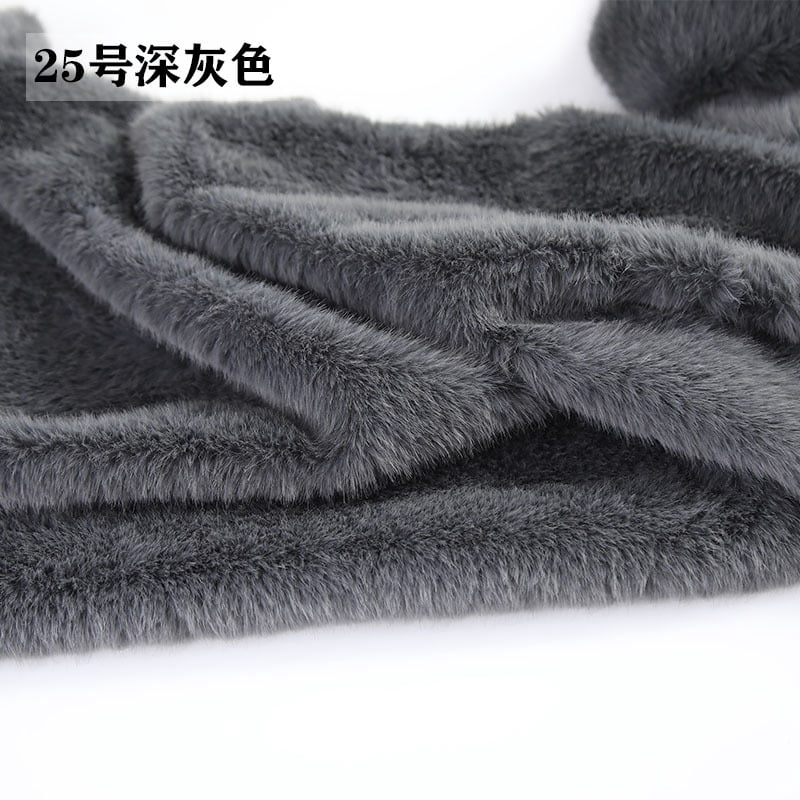ERDOUY 39x63 Inch Short Pile Faux Fur Fabric, Soft Smooth Plush Material for Sewing, Crafts, Hobby Projects & DIY Craft Strips,Dark Grey