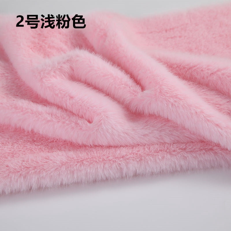 ERDOUY 39x63 Inch Short Pile Faux Fur Fabric, Soft Smooth Plush Material for Sewing, Crafts, Hobby Projects & DIY Craft Strips,Light Pink