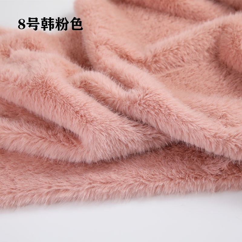 ERDOUY 39x63 Inch Short Pile Faux Fur Fabric, Soft Smooth Plush Material for Sewing, Crafts, Hobby Projects & DIY Craft Strips,Pink A
