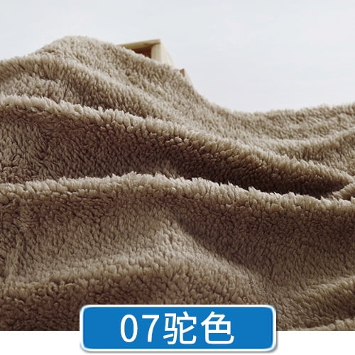 ERDOUY 39x63 Inches Single-Sided Faux Lambswool Fabric, Plush Faux Fur Material for Winter Crafts & Home Decor,Camel Color