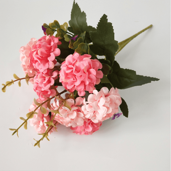 ERDOUY 3Pcs Hydrangea Artificial Flowers, Fake flowers, Flores Artificiales Para, Wedding Decor, Pink