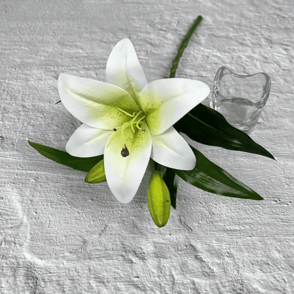 ERDOUY 3pcs 1 Heads 2 buds Lily Artificial Flowers, Fake flowers, Flores Artificiales Para, Wedding Decor