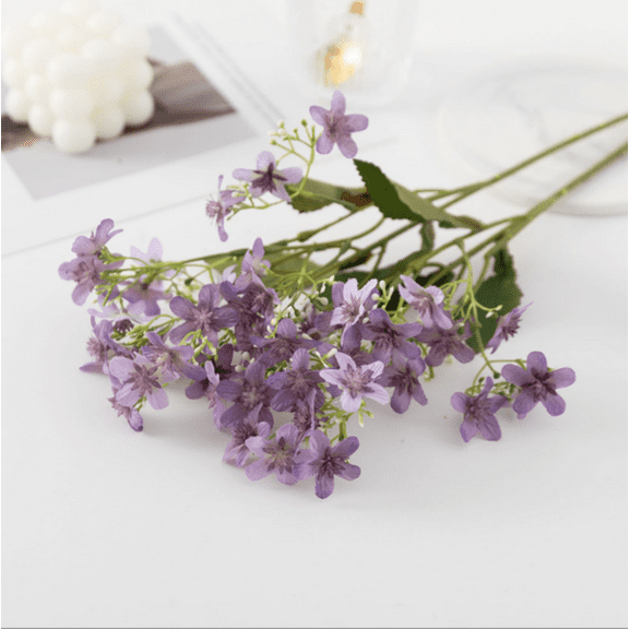 ERDOUY 3pcs Tuberoser Artificial Flowers, Fake flowers, Flores Artificiales Para, Wedding Decor, Purple