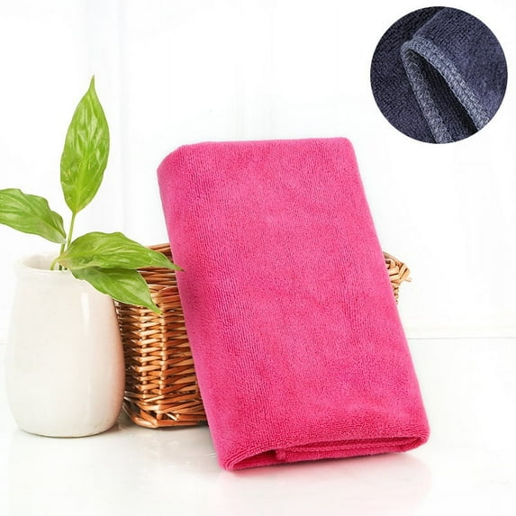 ERDOUY 3pcs Ultra fine fiber dry hair towel, Multipurpose Use as Bath Fitness, Bathroom, Shower, Sports, Towel,Handle various situations effortlessly.13.78x29.53inch (Rose red)