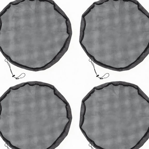 ERDOUY 4-Pack Black Insect-Proof Debris-Filtering Bucket Mesh Cover, 37.4" Diameter Durable Rain Barrel Screen Net for Rainwater Collection