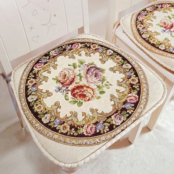ERDOUY 4pcs Cushion Garden Terrace Home Kitchen Office Thick Comfortable Cushion 16.92*17.71inch (Beige)