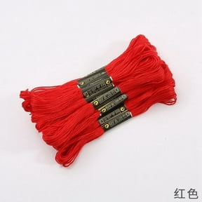 ERDOUY 5 Skeins Embroidery Floss Red Color, Friendship Bracelet String Cross Stitch Embroidery Thread Floss Bracelet Making Yarn, Craft FlossRed