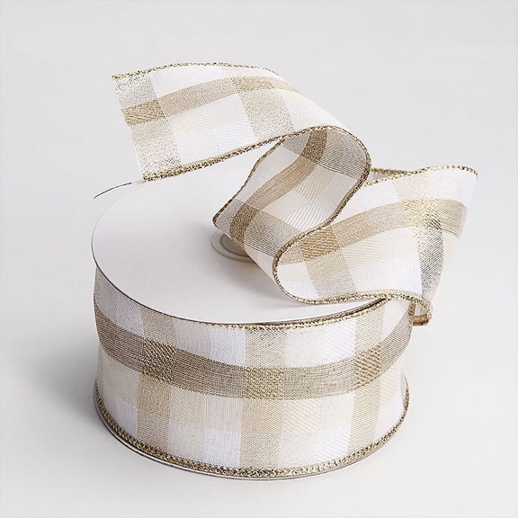 ERDOUY 5 Yards Christmas Burlap Ribbon Rolls Wrapping Ribbon Xmas Decorative Ribbon for Wreath Bow Gift Decor,Style F