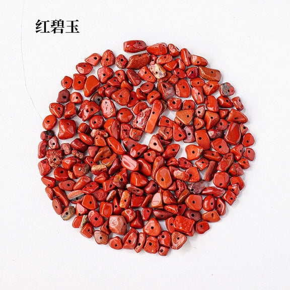 ERDOUY 5 pieces red natural crystal crushed stone irregular with holes 5-7mm natural crushed stone DIY bracelet necklace accessories