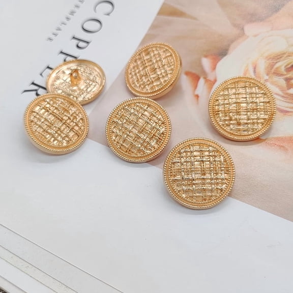 ERDOUY 50 Pcs 17mm Gold Metal Buttons, Durable Sewing Fasteners Garment Accessories, Decorative Buttons for Button Replacement, Clasps & DIY Craft Repairs