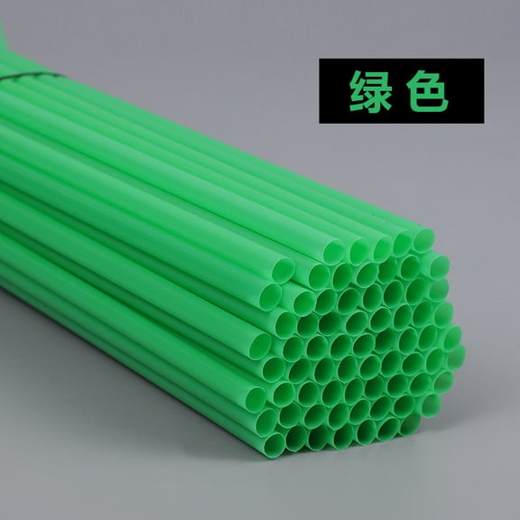 ERDOUY 500 Pcs Food, Grade Disposable Plastic Straws, 26cm (10.24in) Green Durable Straws for Daily Use, DIY Crafts, Parties & Restaurants