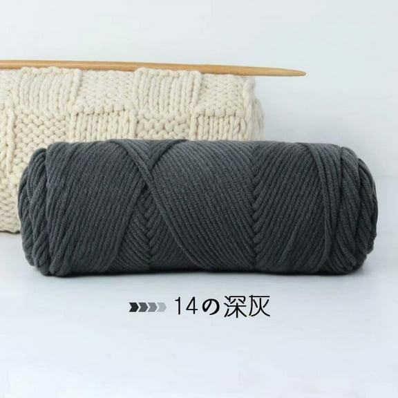 ERDOUY 500g Pure Wool Yarn for Knitting & Crocheting - Premium Hand-Dyed Natural Fiber, Super Soft Durable Yarn for Sweaters, Scarves, Blankets| Hometown Wool Craft Supplies Dark Grey