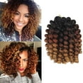 thumbnail image 1 of ERDOUY 6 Packs 8 Inch Bounce Curly Crochet Hair, Short Wand Curl Braids & Braiding Extensions for Textured Hair Styling，A, 1 of 2
