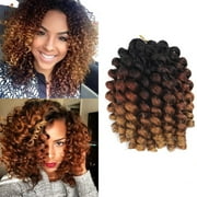 ERDOUY 6 Packs 8 Inch Bounce Curly Crochet Hair, Short Wand Curl Braids & Braiding Extensions for Textured Hair Styling A