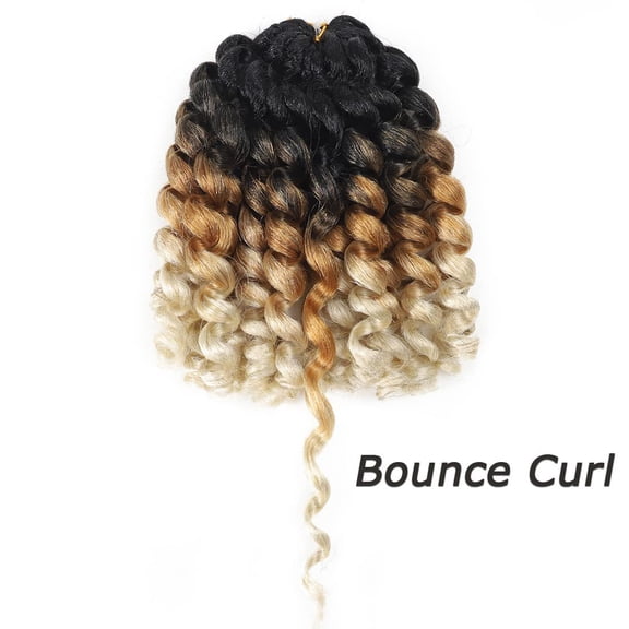 ERDOUY 6 Packs 8 Inch Bounce Curly Crochet Hair, Short Wand Curl Braids & Braiding Extensions for Textured Hair Styling,B