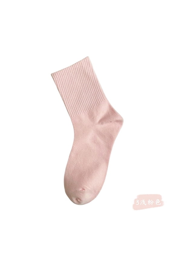 6 pairs of Womens Above - Ankle Cotton Crew Socks: Thin, Soft, Comfortable & Breathable for Business, Casual, and Athletic Use(Light Pink