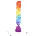 thumbnail image 1 of ERDOUY 6Pcs 24in 4-Tone Gradient Rainbow Braiding Hair - Ultra-Soft Synthetic Fiber Extensions, Braid-In Kits for DIY Braided Hairstyles, D4#B, 1 of 2