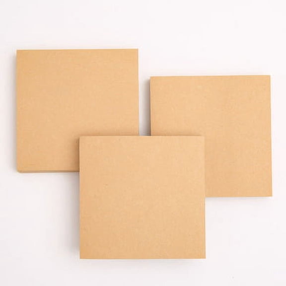 ERDOUY 8 Pads Sticky Notes 3x3 Inches Self-Stick Note Pads, 80 Sheets/Pad, Super Adhesive Memo Pads, Brown Sticky Notes, Easy to Post Notes for Study, Works, and Daily Life